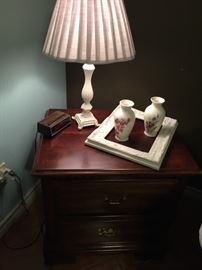 Pair of Night Stands, Lamps and Accessories 