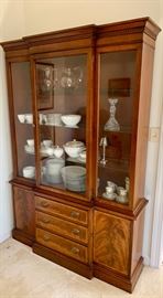 beautiful Hickory Furniture flame mahogany china cabinet