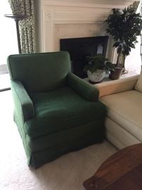 Pair of Green Arm Chairs, 