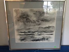 Original Charcoal landscape.
