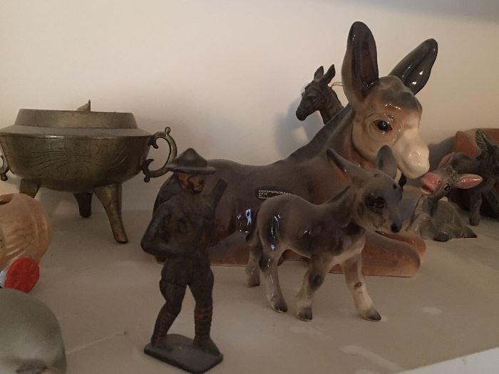 Metal toys, and ceramics
