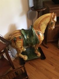 Ceramic glazed large horse reproduction