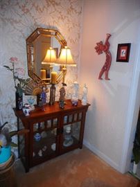 Mission Style Curio Cabinet, Candlestick Lamp Silk Shade, Kowellpki 