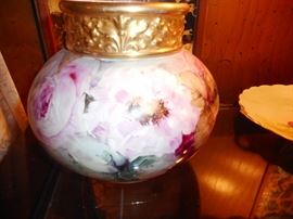 Vintage Hand Painted Jean Pouyet Limoges France Ball Vase