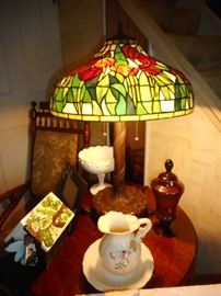 Acrylic Floral Faux Tiffany Lamp 