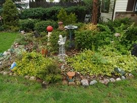 Bird Bath in Picture SOLD.Lawn Decorations 