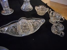 American Brilliant Saw tooth, Cut Crystal 