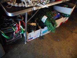 Boxes of Lights, Candy Canes..Look under the table