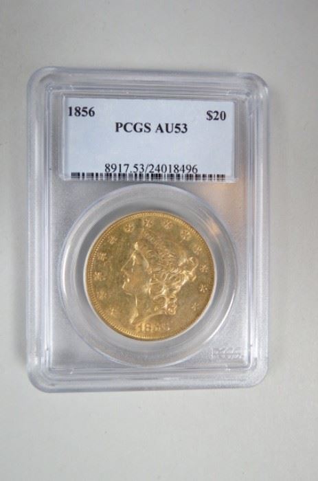 1856 $20.00 Liberty Gold