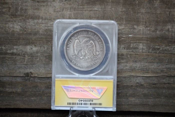Rare VF30 1877 Trade Dollar