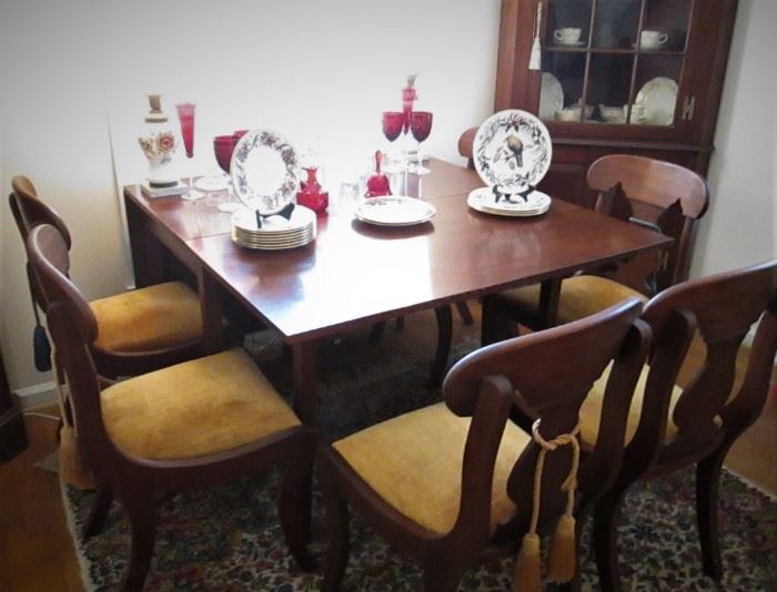 Henkel -Harris Dining Room Table & Six Chairs