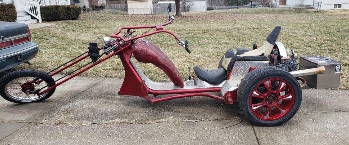 Customer chopper motorcycle trike