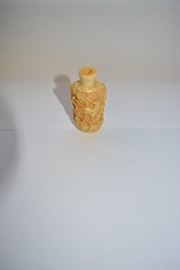 Carved bone Japanese snuff bottle