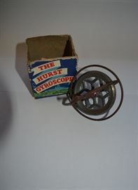 Vintage gyroscope toy in original box