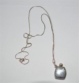 Sterling perfume pendant on chain