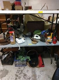 misc items, tools, home goods, flares, truck parts.