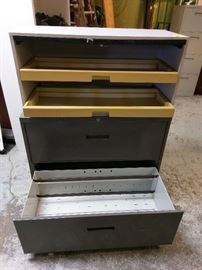 lateral metal 2 drawer filing cabinet with parsons 2 drawer cabinet on top