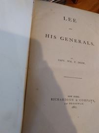 Lee His Generals by Capt WM Snow 1867