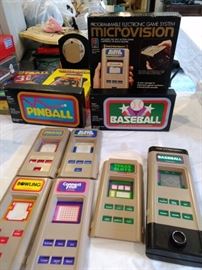 Microvision Pinball, Baseball, Bowling, Connect Four