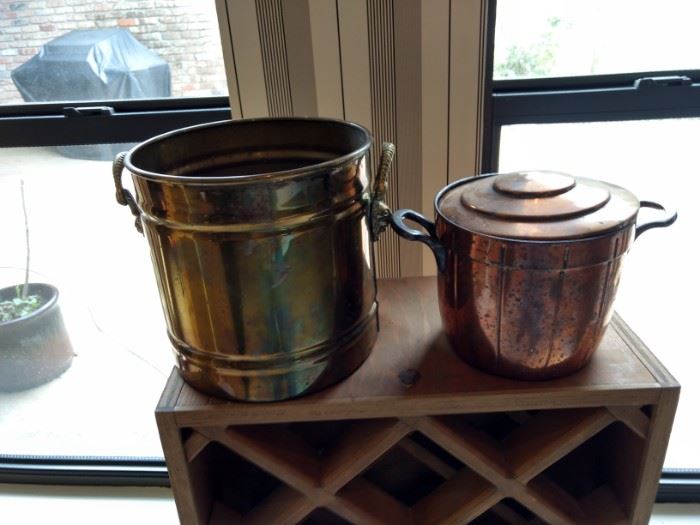 Copper and Brass pots and pans 