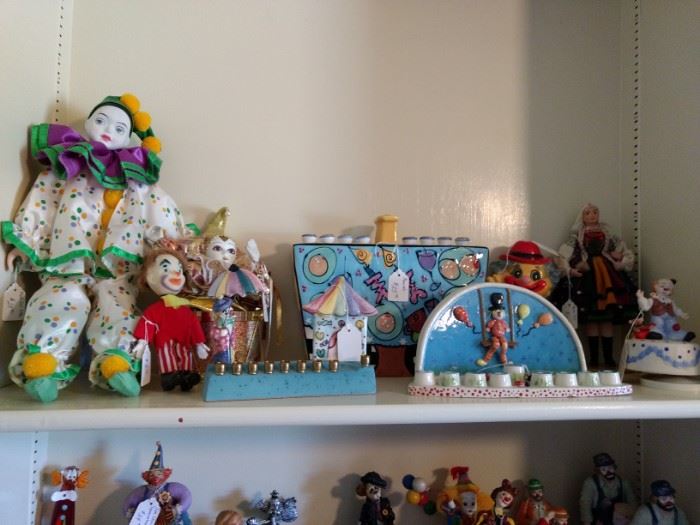 Collection of Clowns and Clown themed Menorah