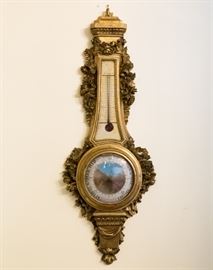 19th Century Gilt Wood Barometer