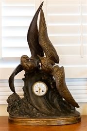 Auguste Lechesne Figural Mantle Clock
