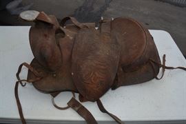 Early antique saddle