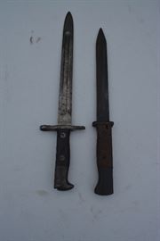 Old military bayonets 