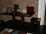 Trestle table, nesting tables