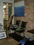 Decorative art, barstools, rugs