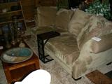 Sofa, coffee table, decorative accessories