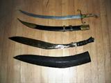 Decorative swords from Turkey and India.