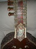 Close-up details on the first sitar.