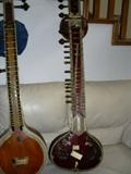 Another sitar (on right).