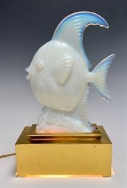 Art Deco "Angel Fish" Luminaire Sgd Henri Saumont 