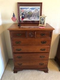 Nice mahogany chest with matching dresser with mirror