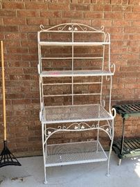 Wrought iron bakers rack