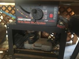 Craftsman table saw & bench