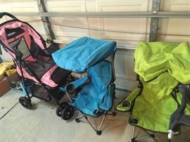 pet stroller & kid chairs