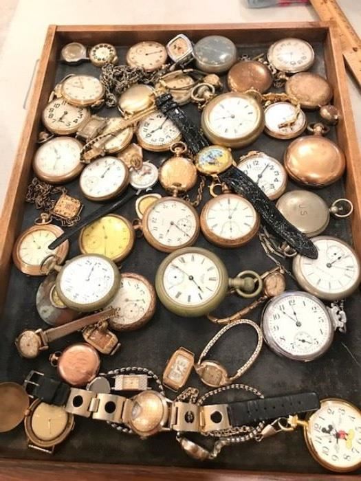 Antique pocket watch collection