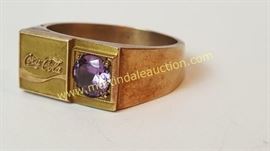 10k gold Coca Cola ring
