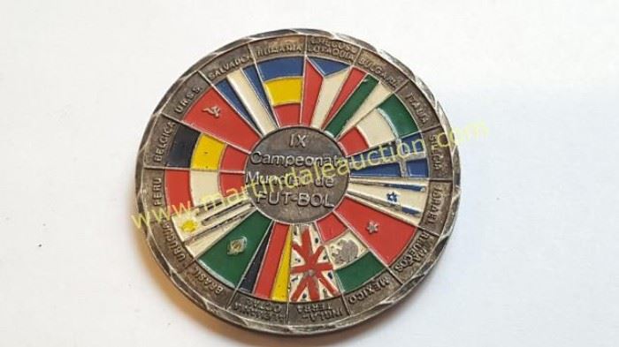 Soccer World Cup silver coin