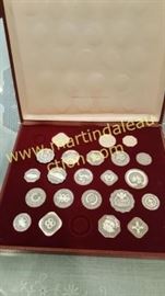 sterling silver casino gaming tokens Franklin Mint