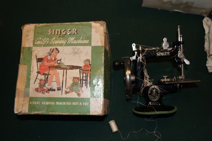 Antique Singer childs sewing machine