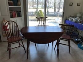 Table without Leaves - Drop Sides - Chairs