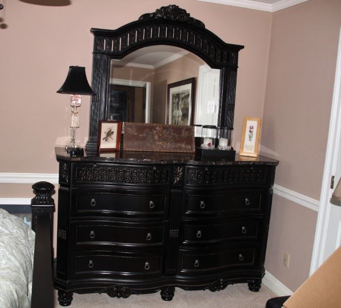 Ashley Furniture Carved Black Dresser