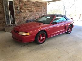 1995 Ford Mustang GT Convertible signed by Mario Andretti only 60,000 miles, one owner. Only 1 of 38!!!