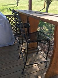 Nice wrought iron bar stools