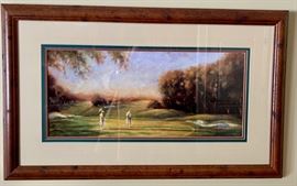 30. Framed Golf Print (35" x 21")